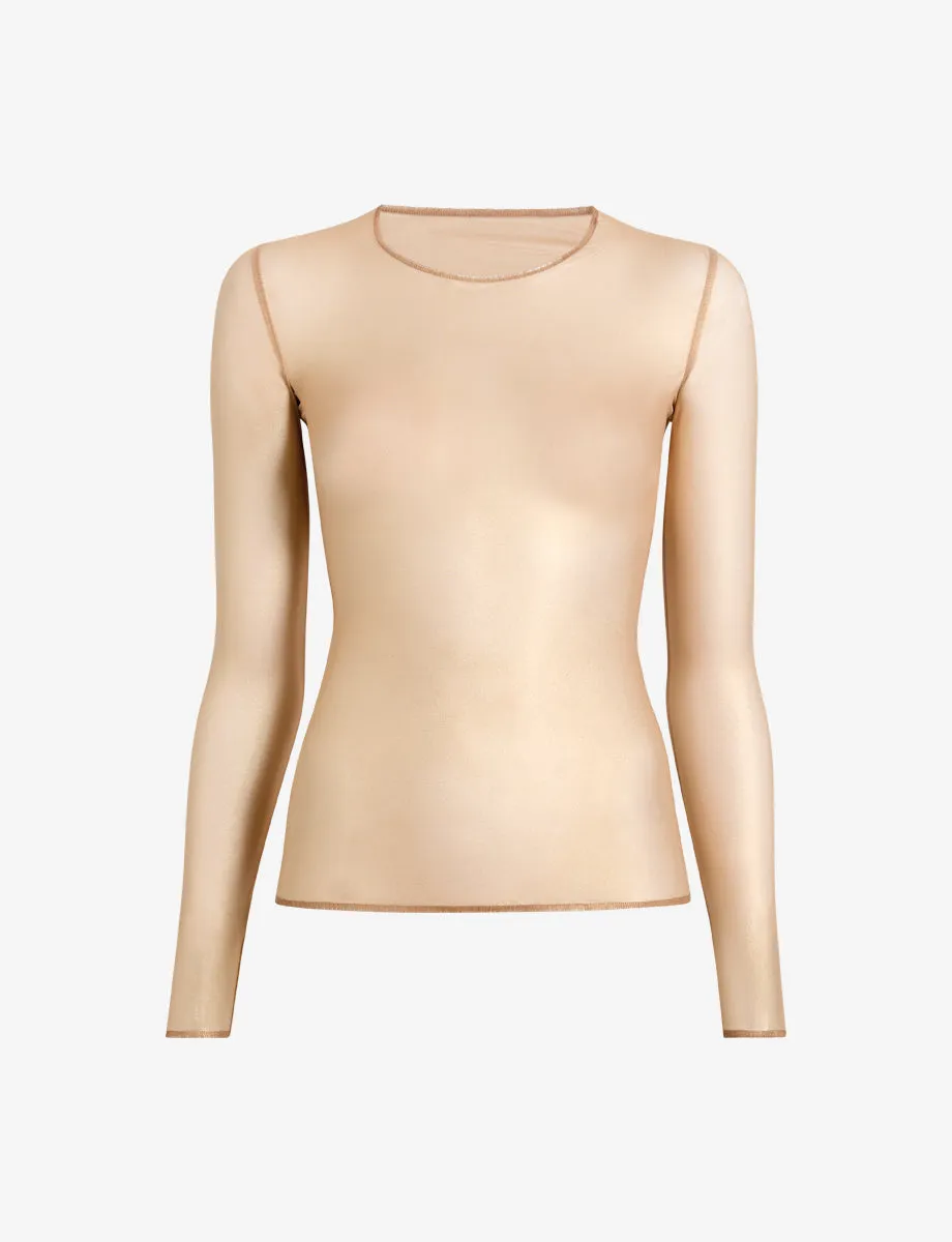 Gilded Chic Mesh Long Sleeve Top sold by Commando