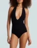 Ballet Deep Plunge Halter Bodysuit sold by Commando