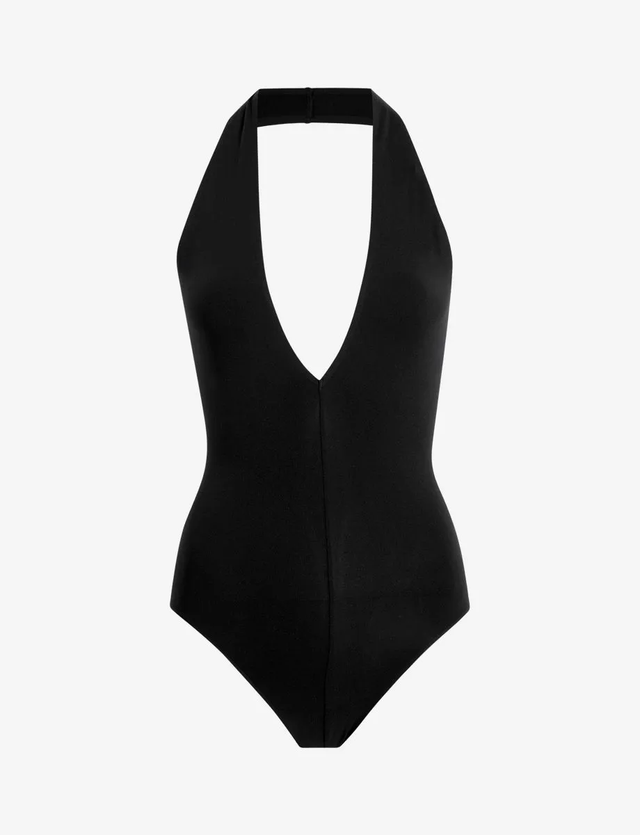 Ballet Deep Plunge Halter Bodysuit sold by Commando