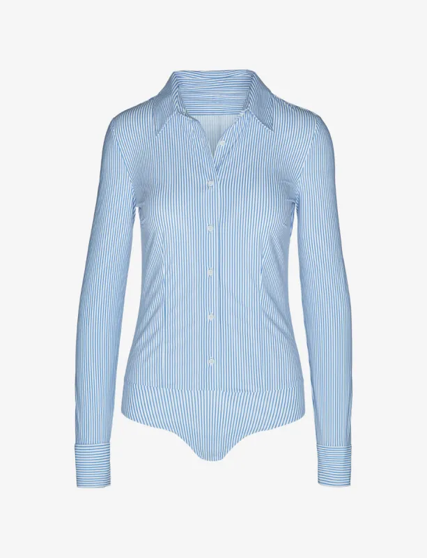 Classic Printed Button Down Bodysuit sold by Commando