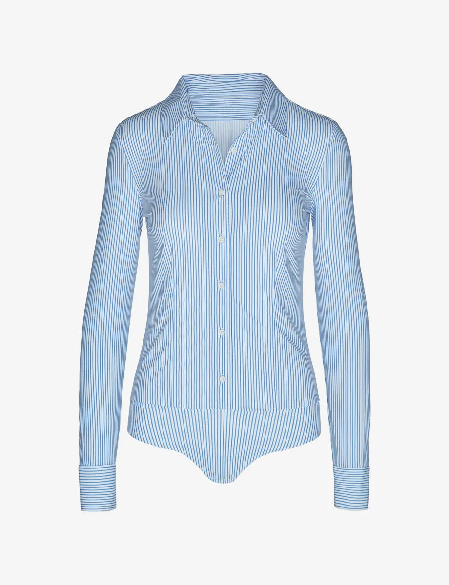 Classic Printed Button Down Bodysuit sold by Commando