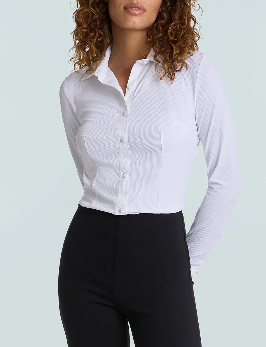 Classic Ribbed Button Down Bodysuit sold by Commando product image thumbnail 2