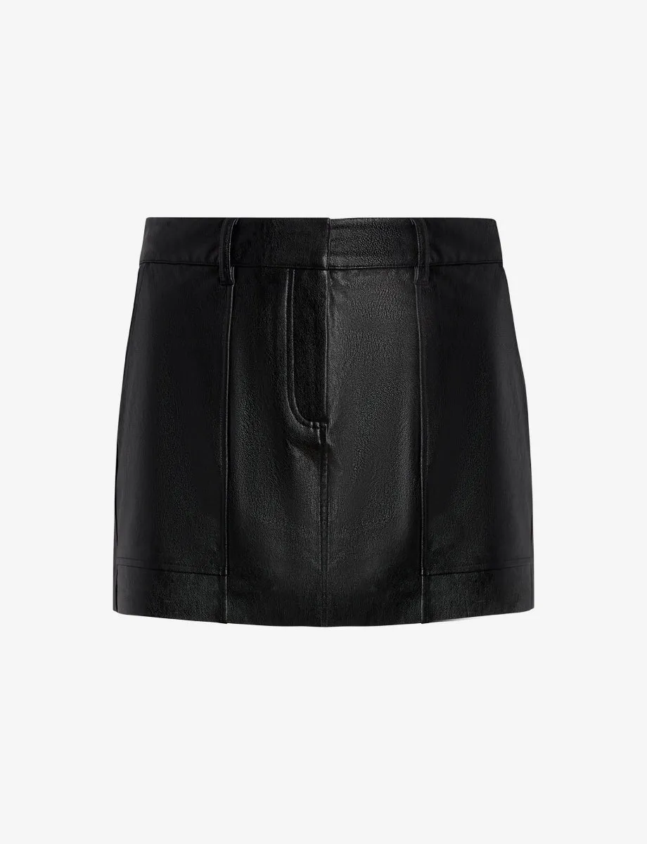 Faux Leather Utility Micro Mini Skirt sold by Commando