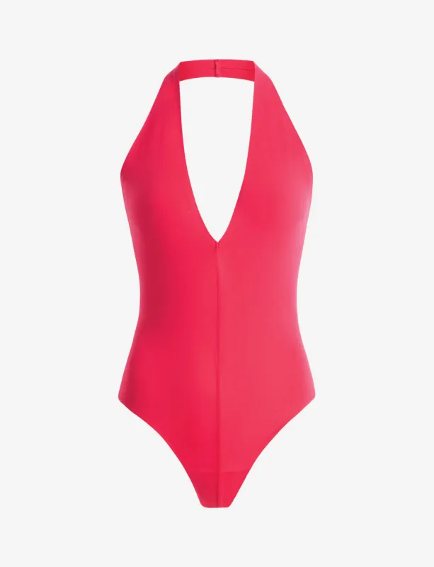 Ballet Deep Plunge Halter Bodysuit sold by Commando