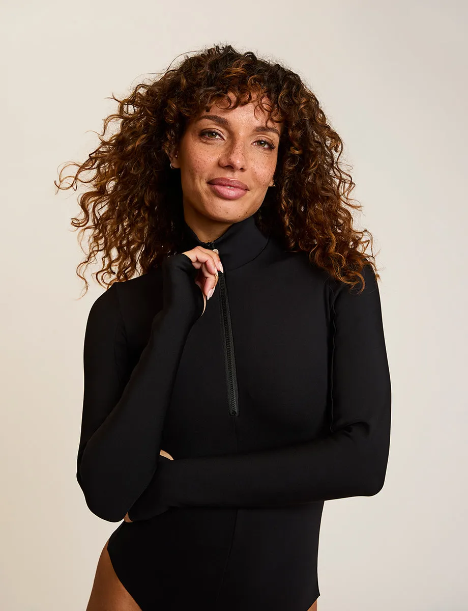 Neoprene Zip Long Sleeve Bodysuit sold by Commando product image thumbnail 3