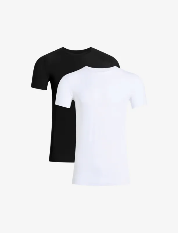 Men's Classic Microfiber Crewneck Undershirt 2-Pack sold by Commando