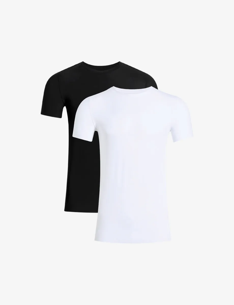 Men's Classic Microfiber Crewneck Undershirt 2-Pack sold by Commando