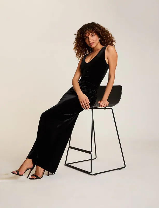 Velvet Maxi Column Skirt sold by Commando