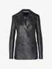 Faux Leather Double-Breasted Jacket sold by Commando