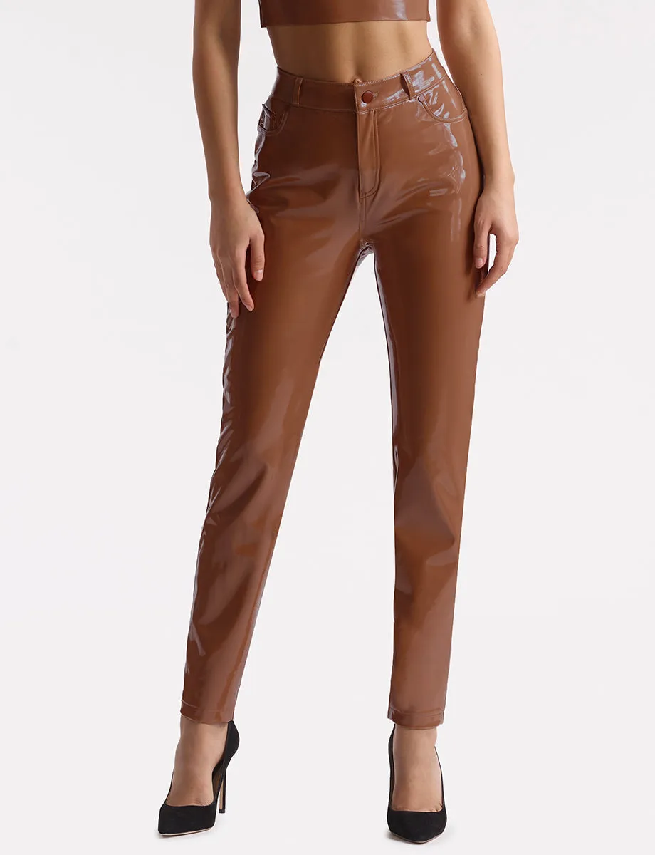 Faux Patent Leather Five Pocket Pant sold by Commando