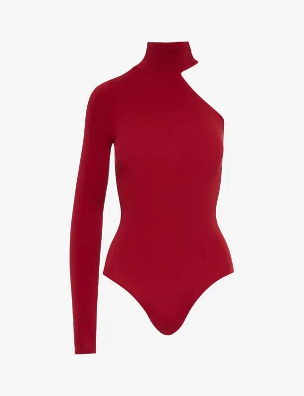 Ballet One-Shoulder Turtleneck Bodysuit sold by Commando