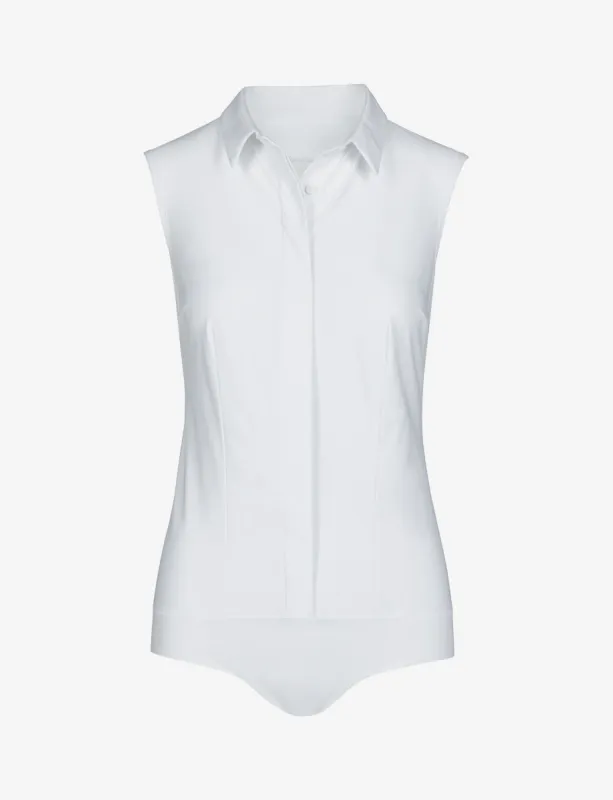 Classic Sleeveless Button Down Bodysuit made by Commando
