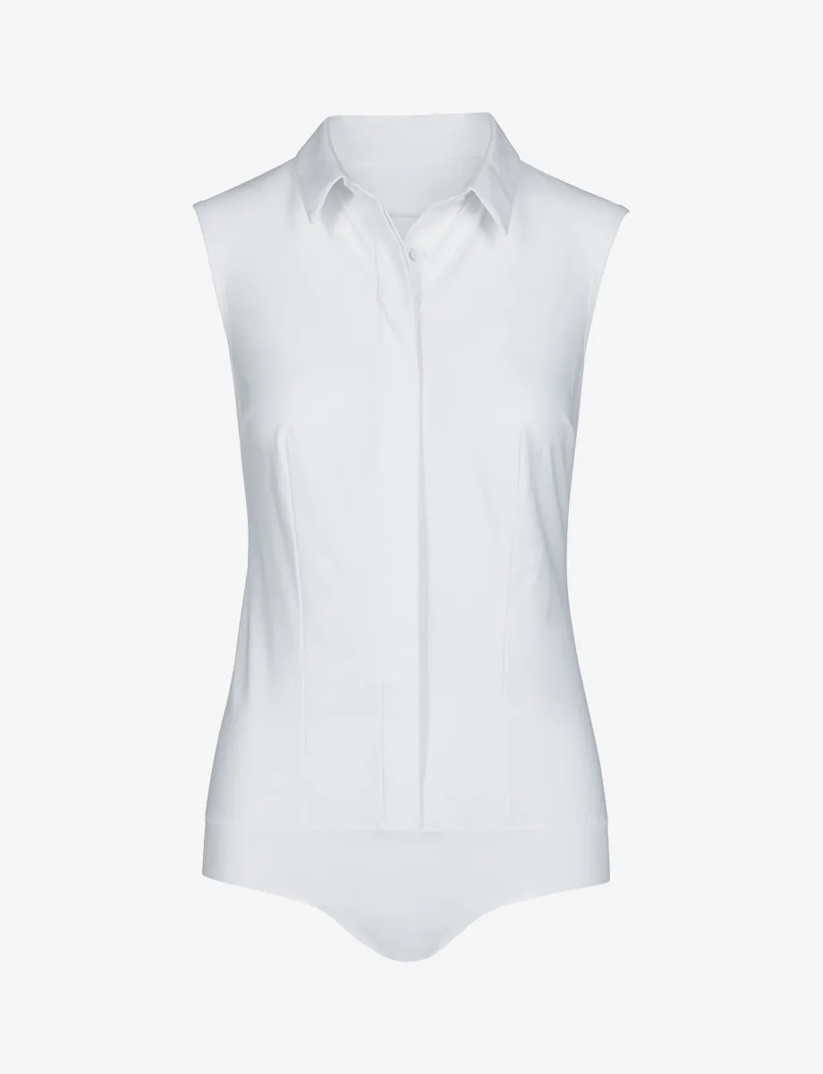 Classic Sleeveless Button Down Bodysuit sold by Commando