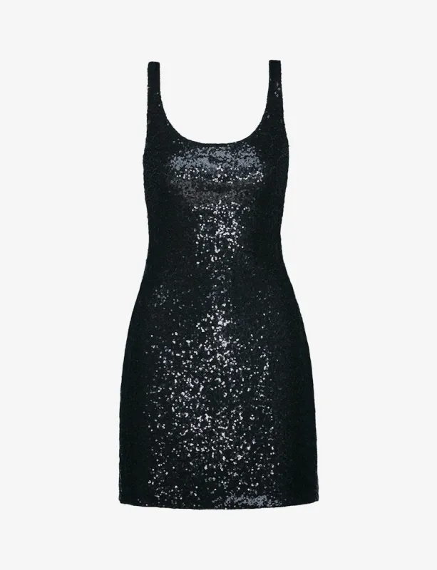 Sequin Scoop Neck Tank Dress sold by Commando