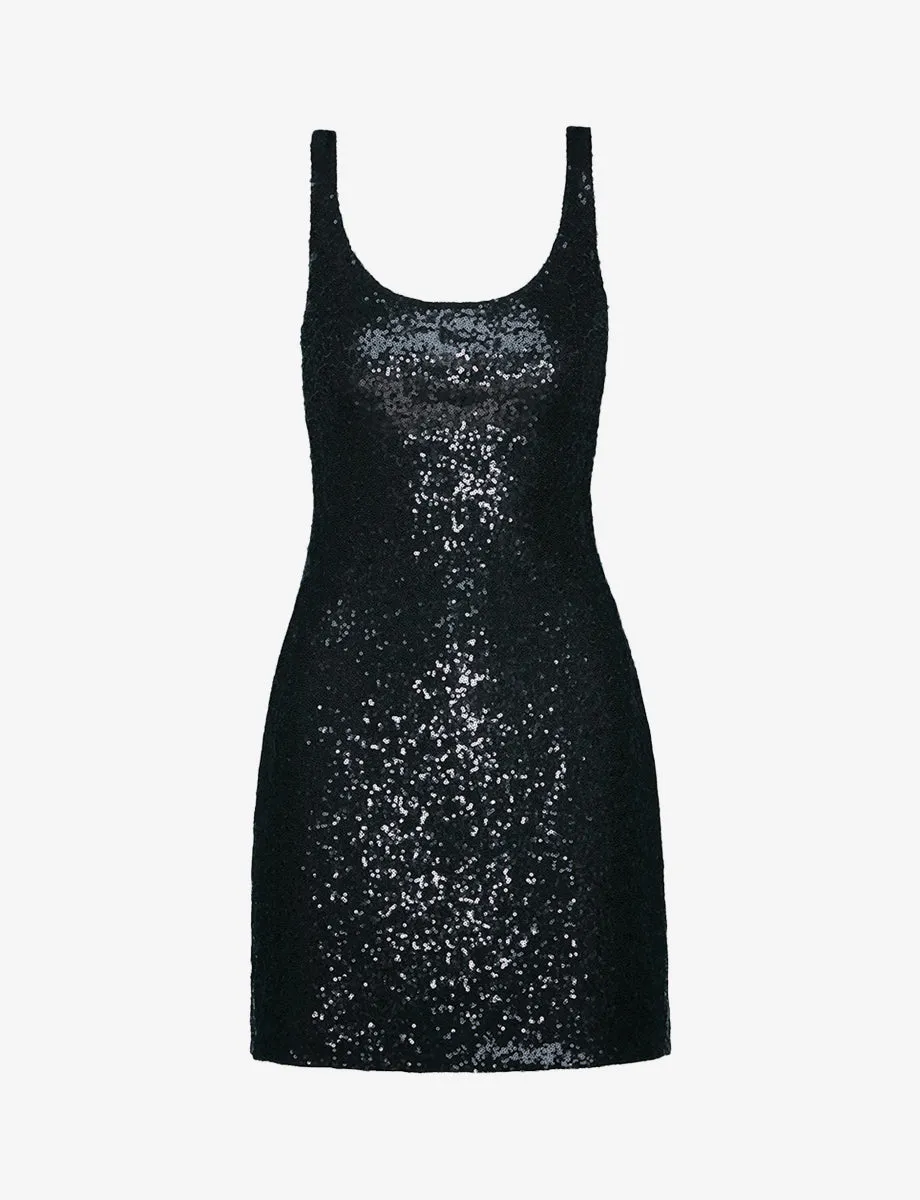 Sequin Scoop Neck Tank Dress sold by Commando