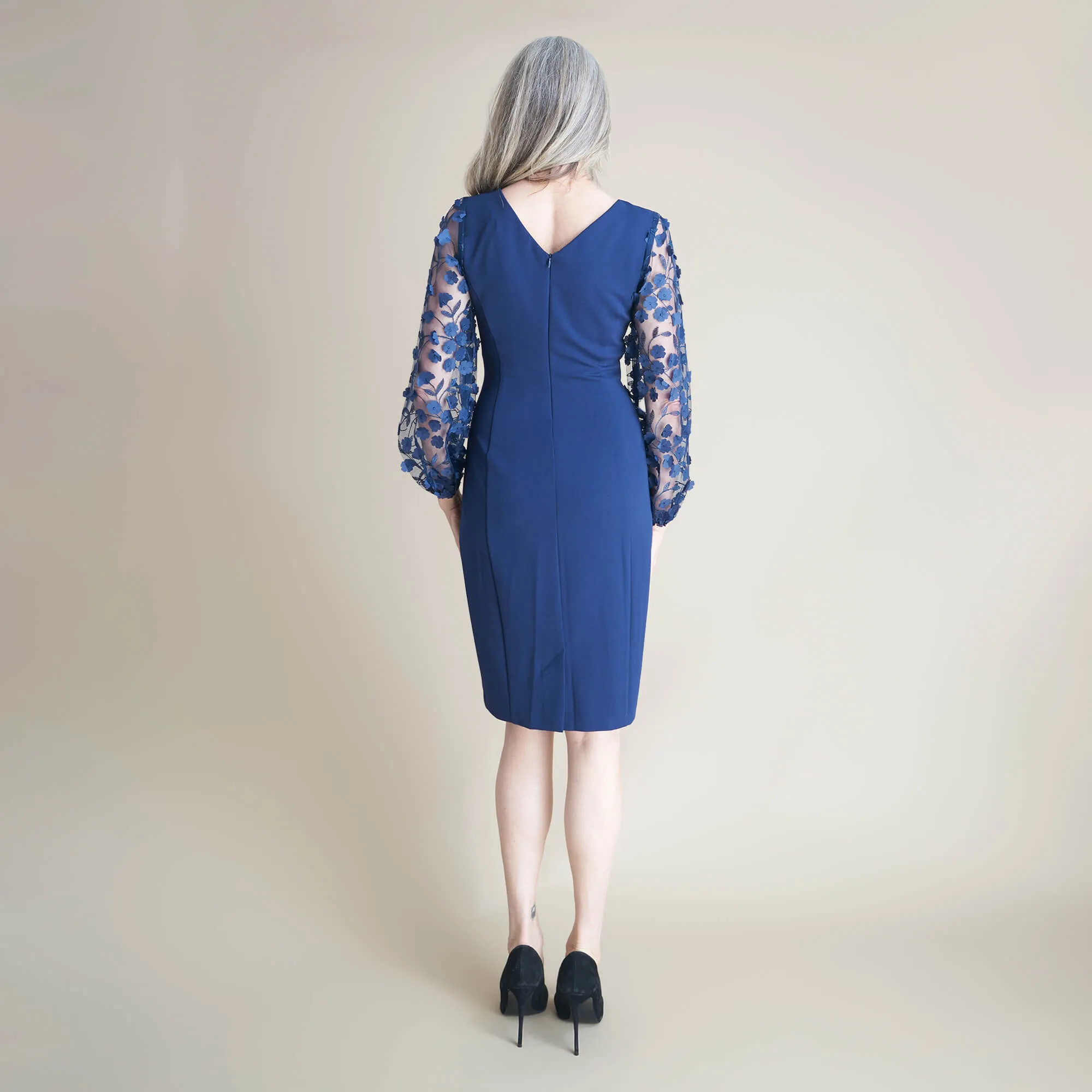 Lynette Navy Cocktail Dress sold by connected apparel product image thumbnail 4