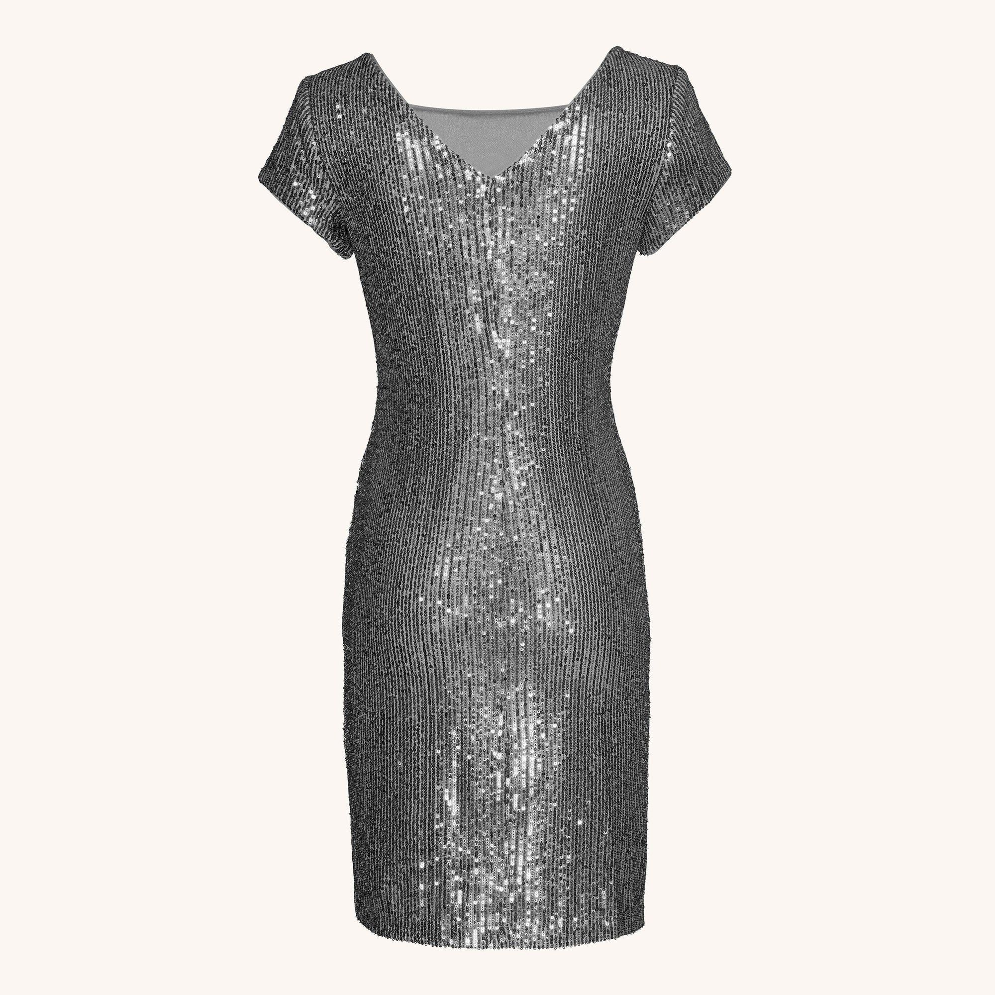 Drew Silver Sequin Sheath Dress sold by connected apparel product image thumbnail 6