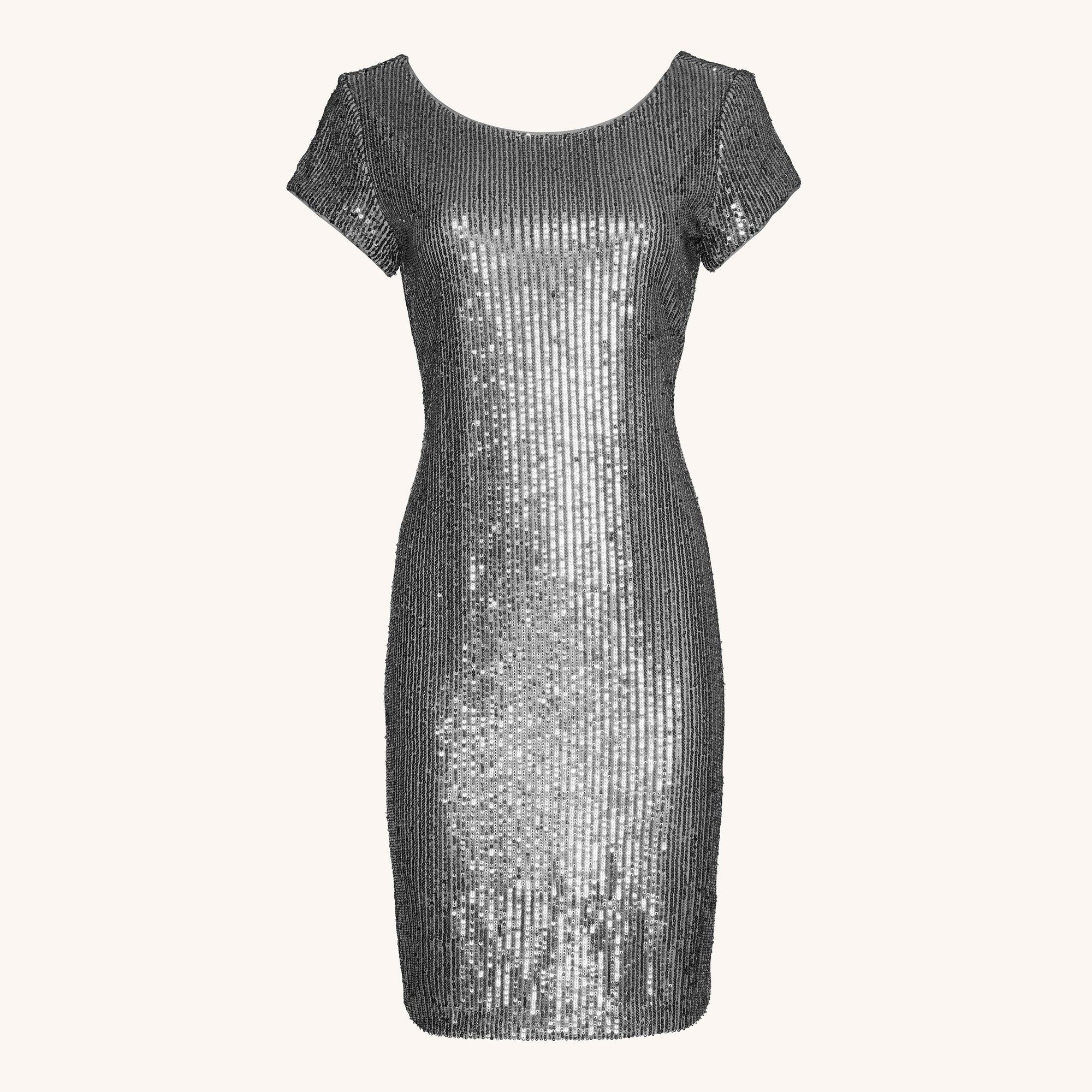 Drew Silver Sequin Sheath Dress sold by connected apparel product image thumbnail 5