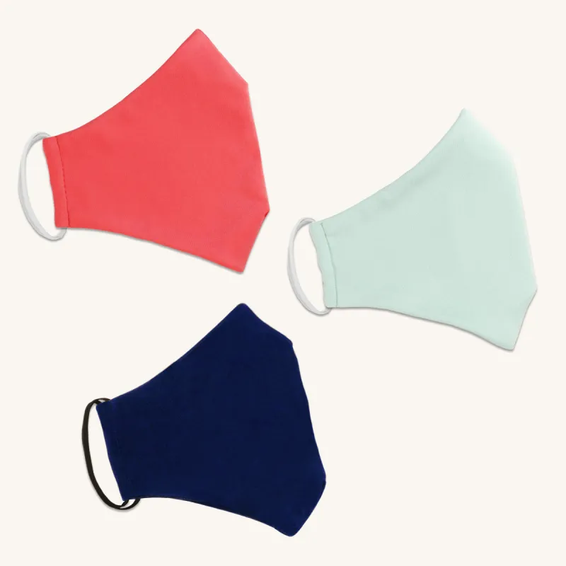 The Essential Face Mask Multipack in Coral (Set of 3) sold by connected apparel