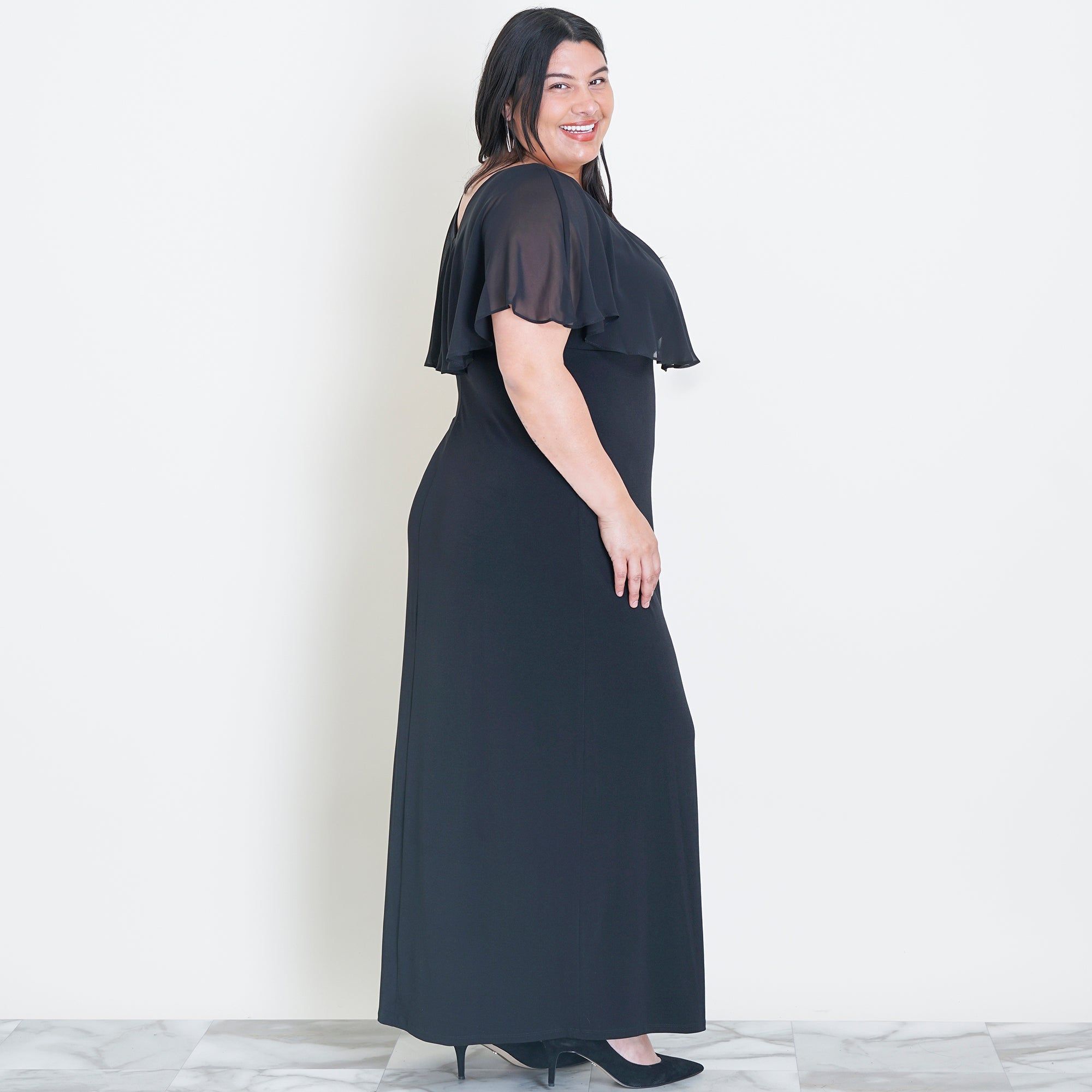 Sunny Black Floor Length Dress sold by connected apparel product image thumbnail 2