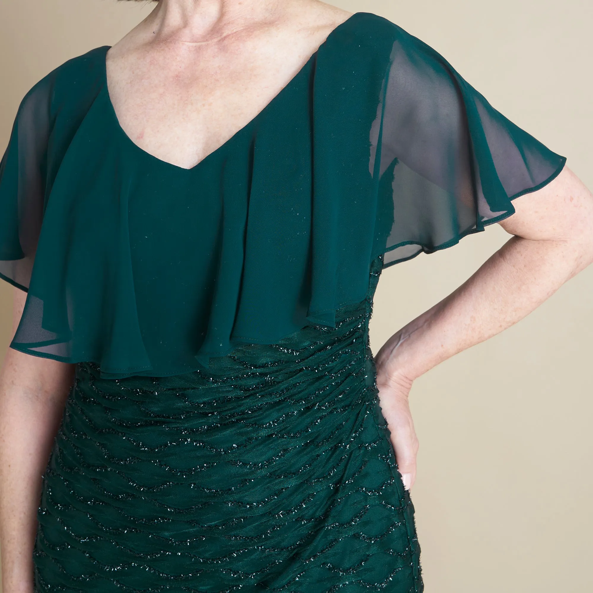 Sunny Dark Mallard Eyelash Metallic Dress sold by connected apparel product image thumbnail 3