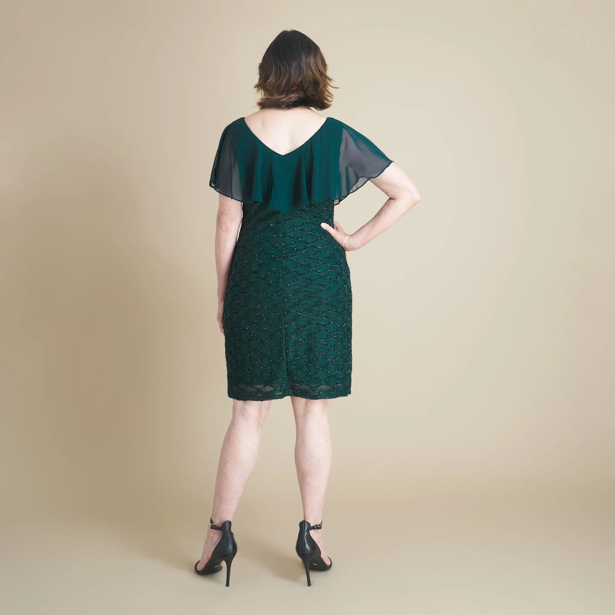 Sunny Dark Mallard Eyelash Metallic Dress sold by connected apparel product image thumbnail 4