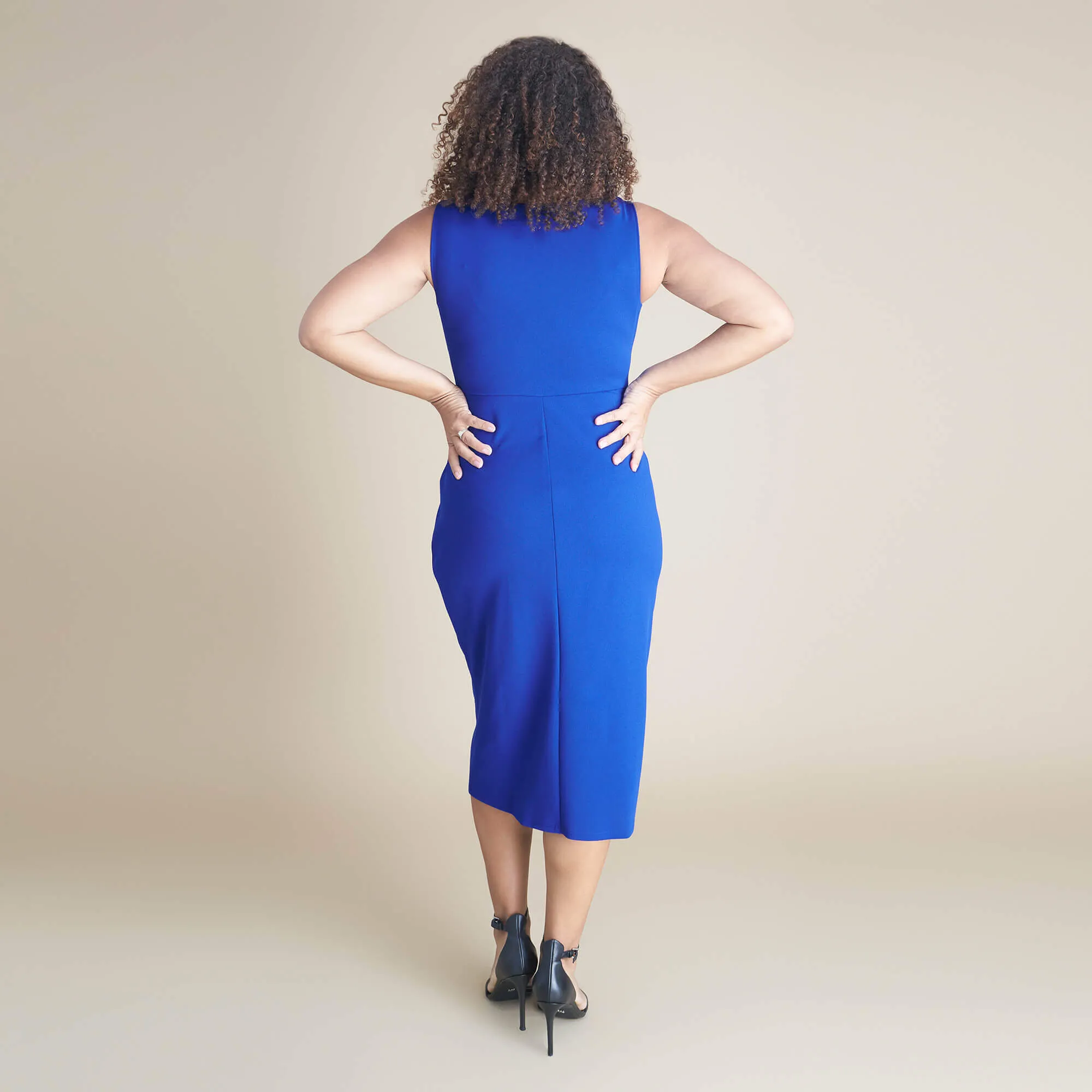 Selena Cobalt Sleeveless Knot Dress sold by connected apparel product image thumbnail 4