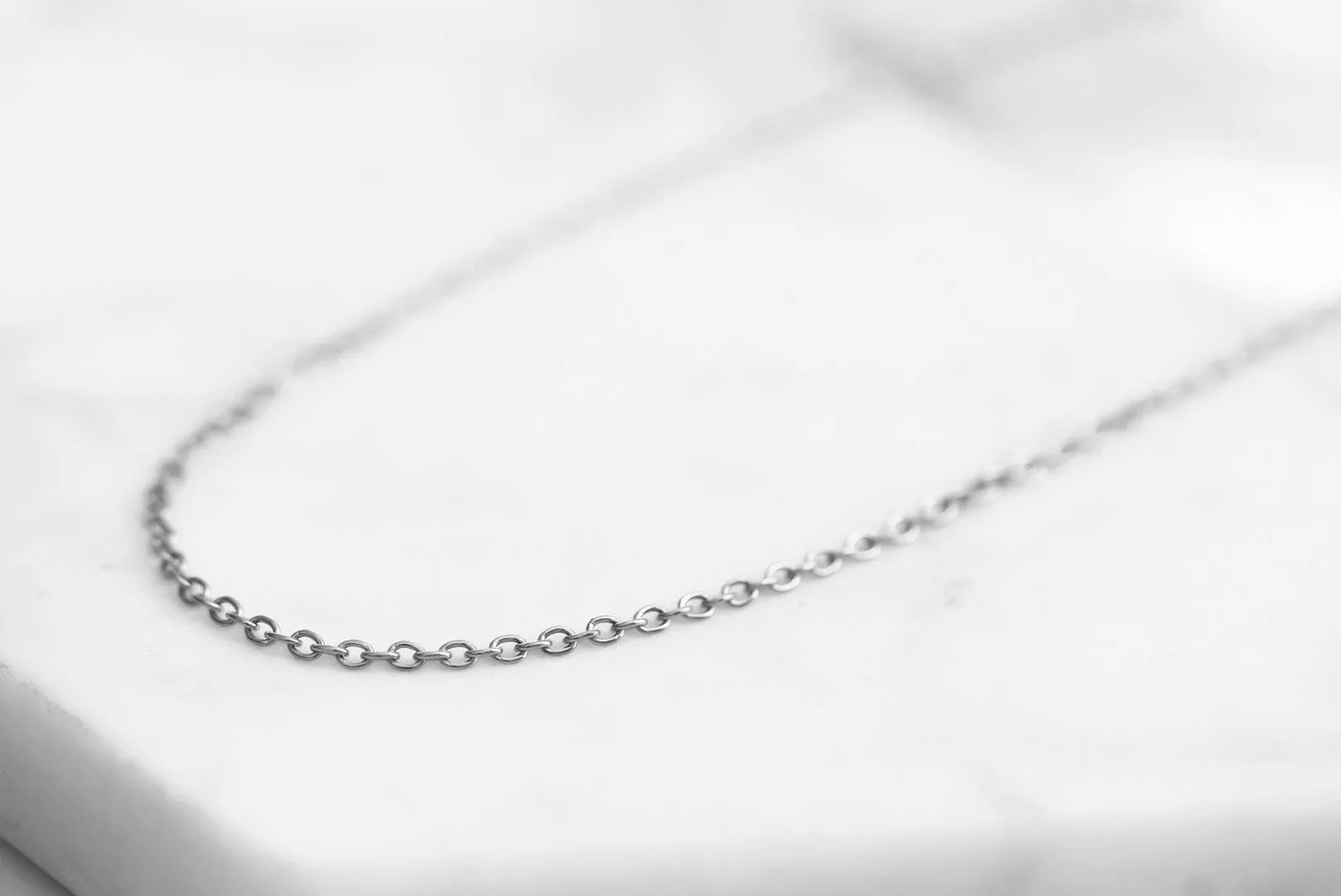 Maker Collection - Silver Loose Trace Necklace Chain sold by connected apparel