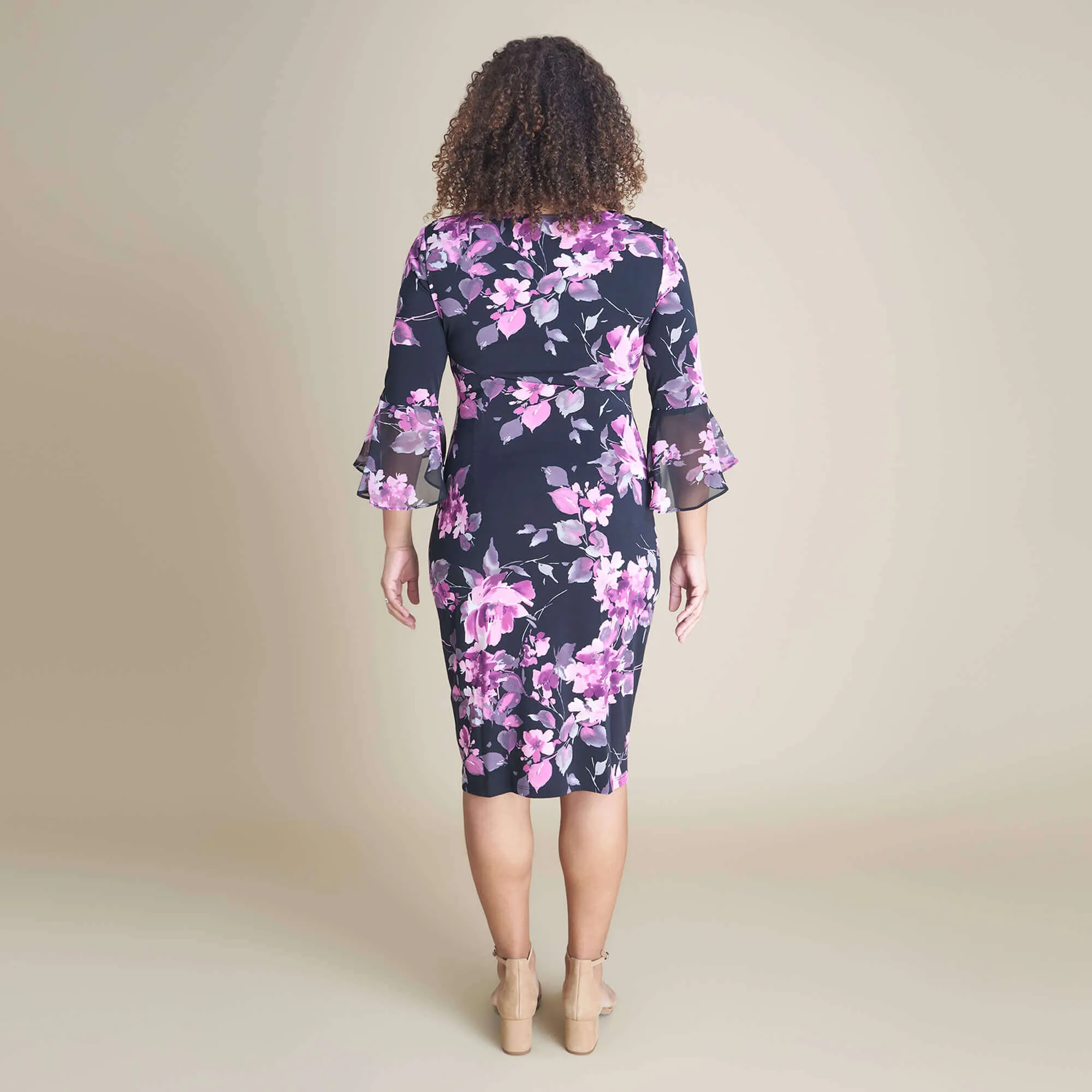 Lisa 2.0 Lilac Faux Wrap Dress sold by connected apparel product image thumbnail 5