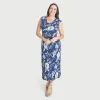 Tonya Blue Cowl Neck Midi Dress sold by connected apparel