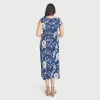 Tonya Blue Cowl Neck Midi Dress sold by connected apparel