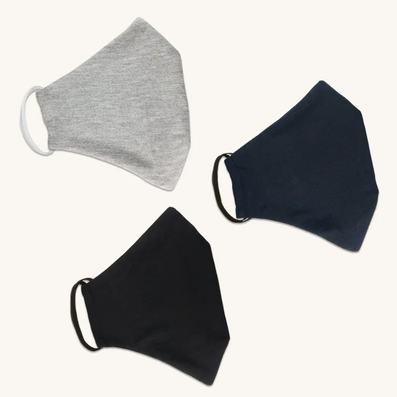 The Essential Face Mask Multipack in Stretch Knit (Set of 3) sold by connected apparel
