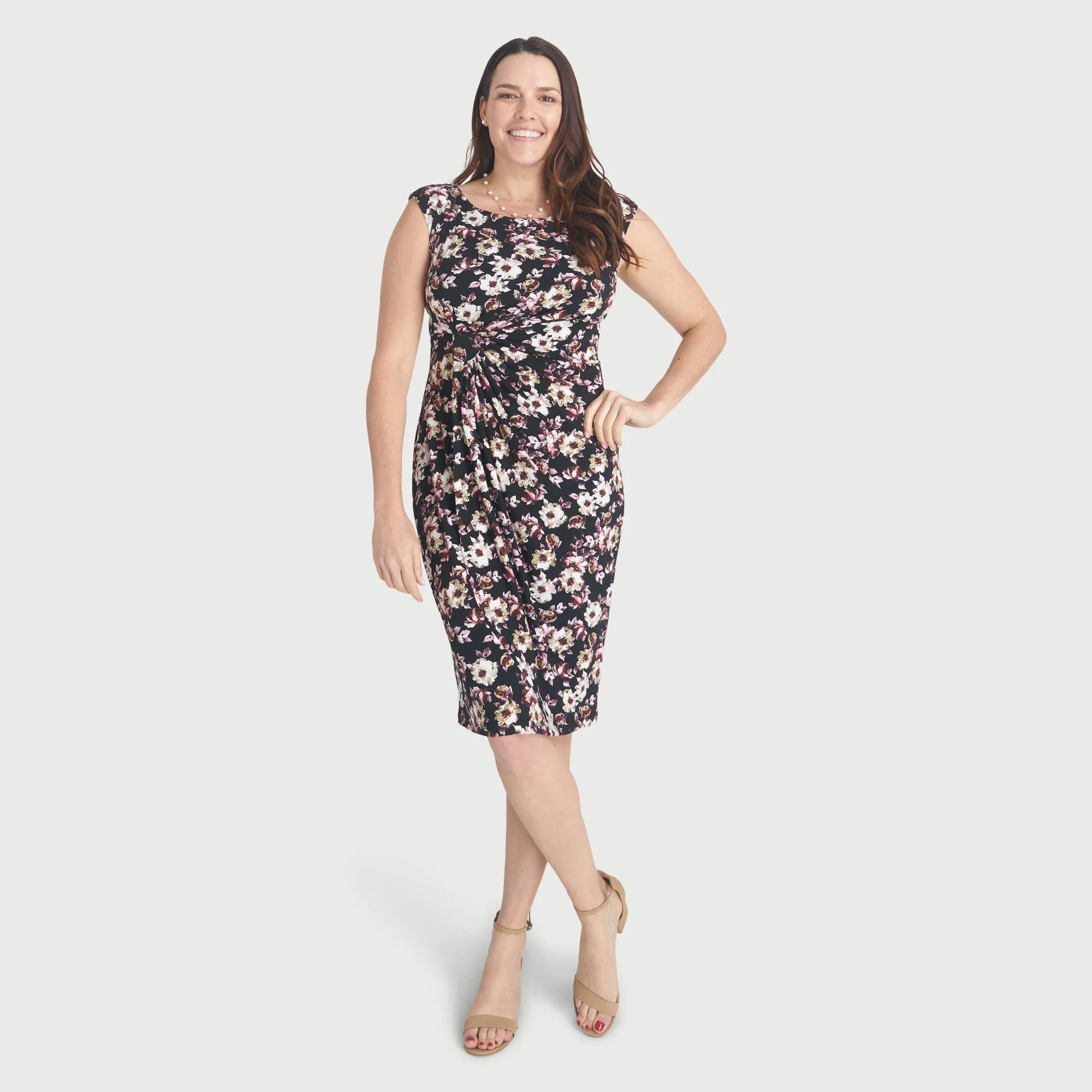 Lisa Rosewood Faux Wrap Dress sold by connected apparel