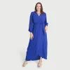 Shannon Sapphire Maxi Wrap Dress sold by connected apparel