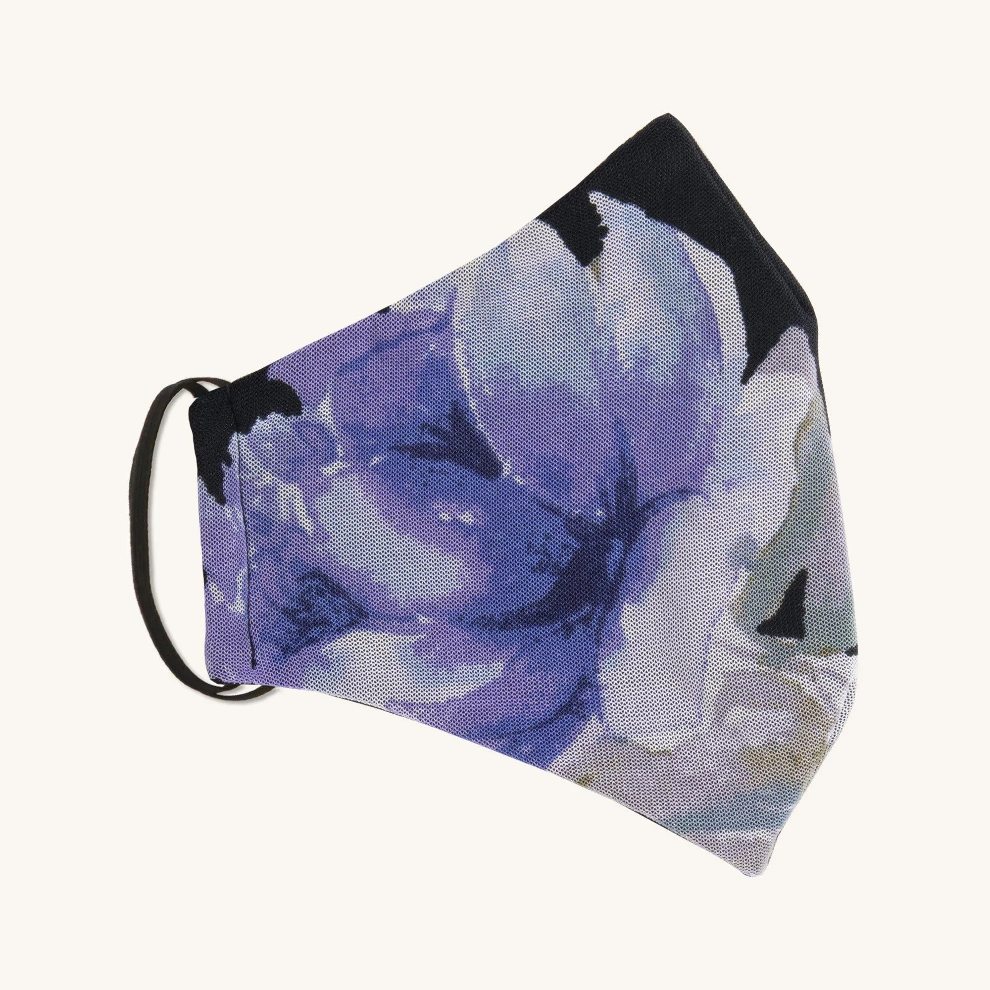 Purple Floral Mesh Face Mask sold by connected apparel
