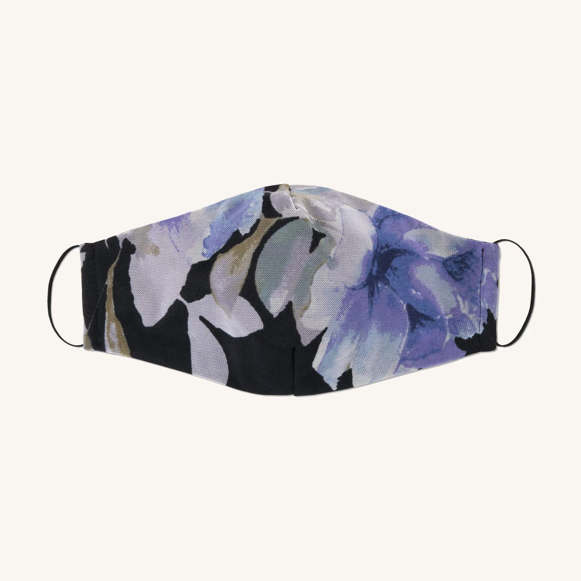Purple Floral Mesh Face Mask sold by connected apparel product image thumbnail 3