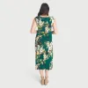 Tonya Evergreen Cowl Neck Midi Dress sold by connected apparel