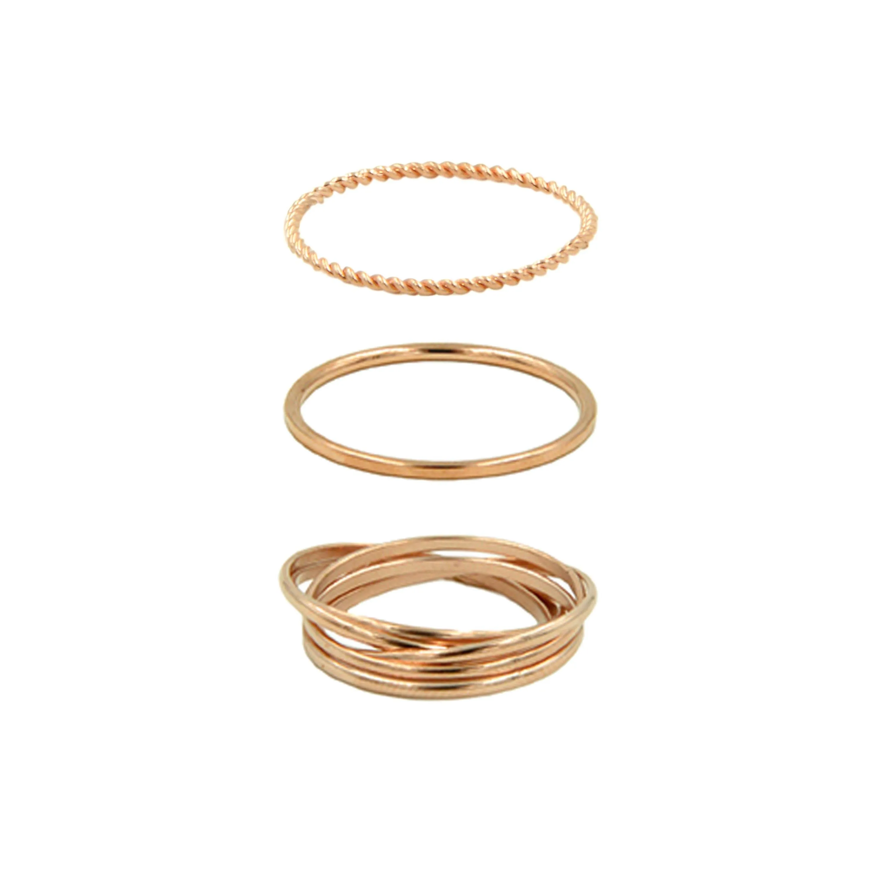Goddess Collection - Rose Gold Ring Set sold by connected apparel product image thumbnail 2