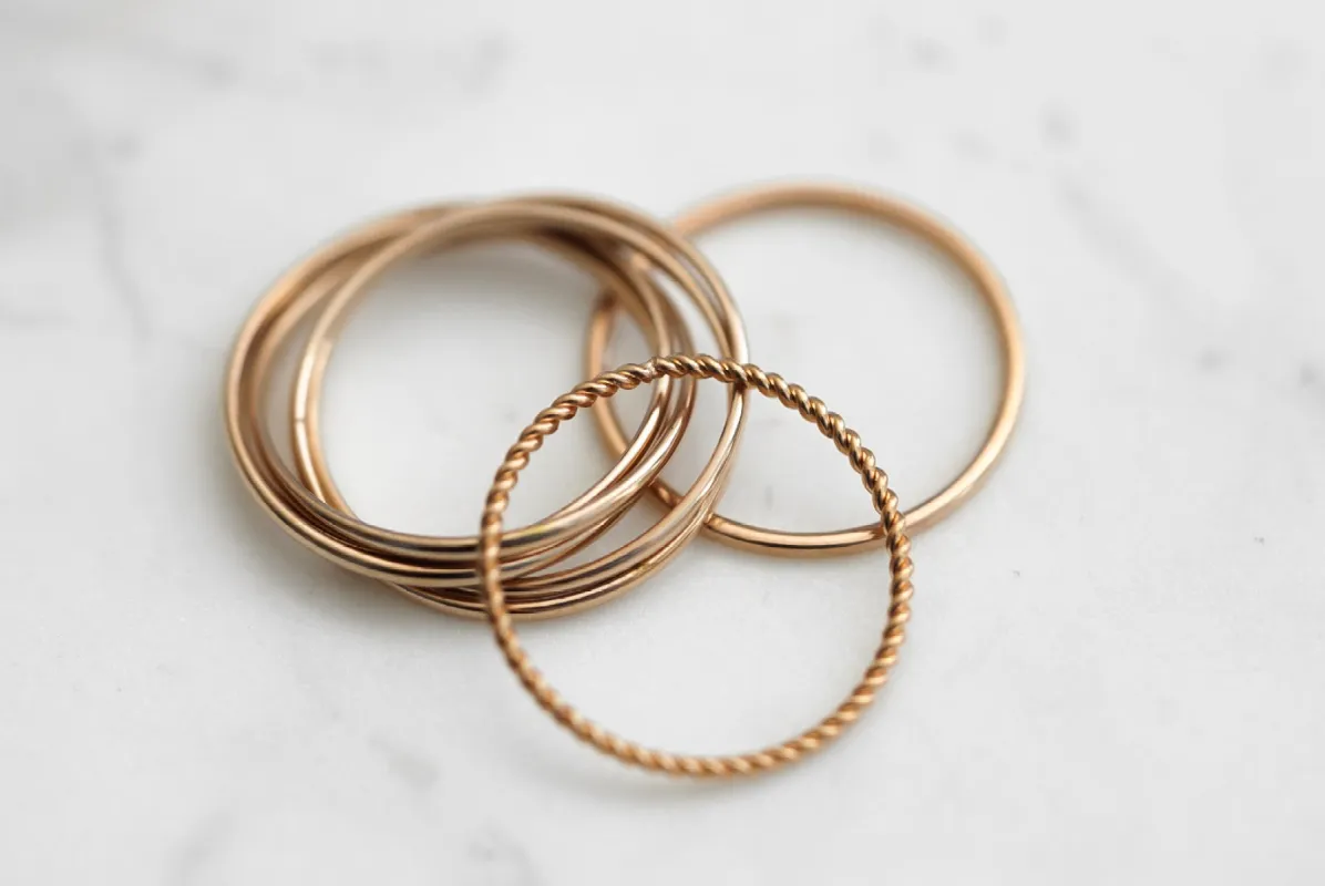 Goddess Collection - Rose Gold Ring Set sold by connected apparel