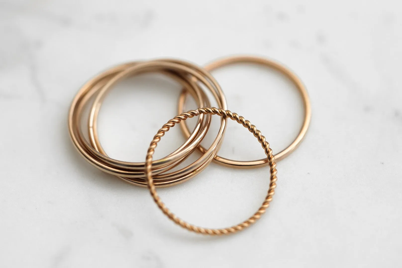 Goddess Collection - Rose Gold Ring Set sold by connected apparel