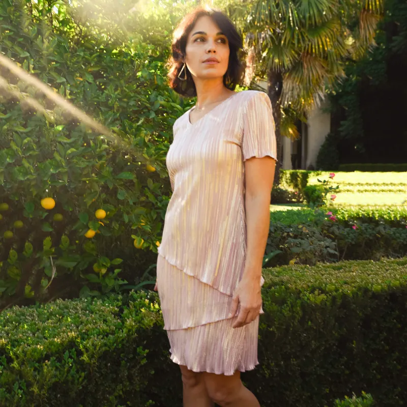 Penny Dusty Rose Bodre Sheath Dress sold by connected apparel