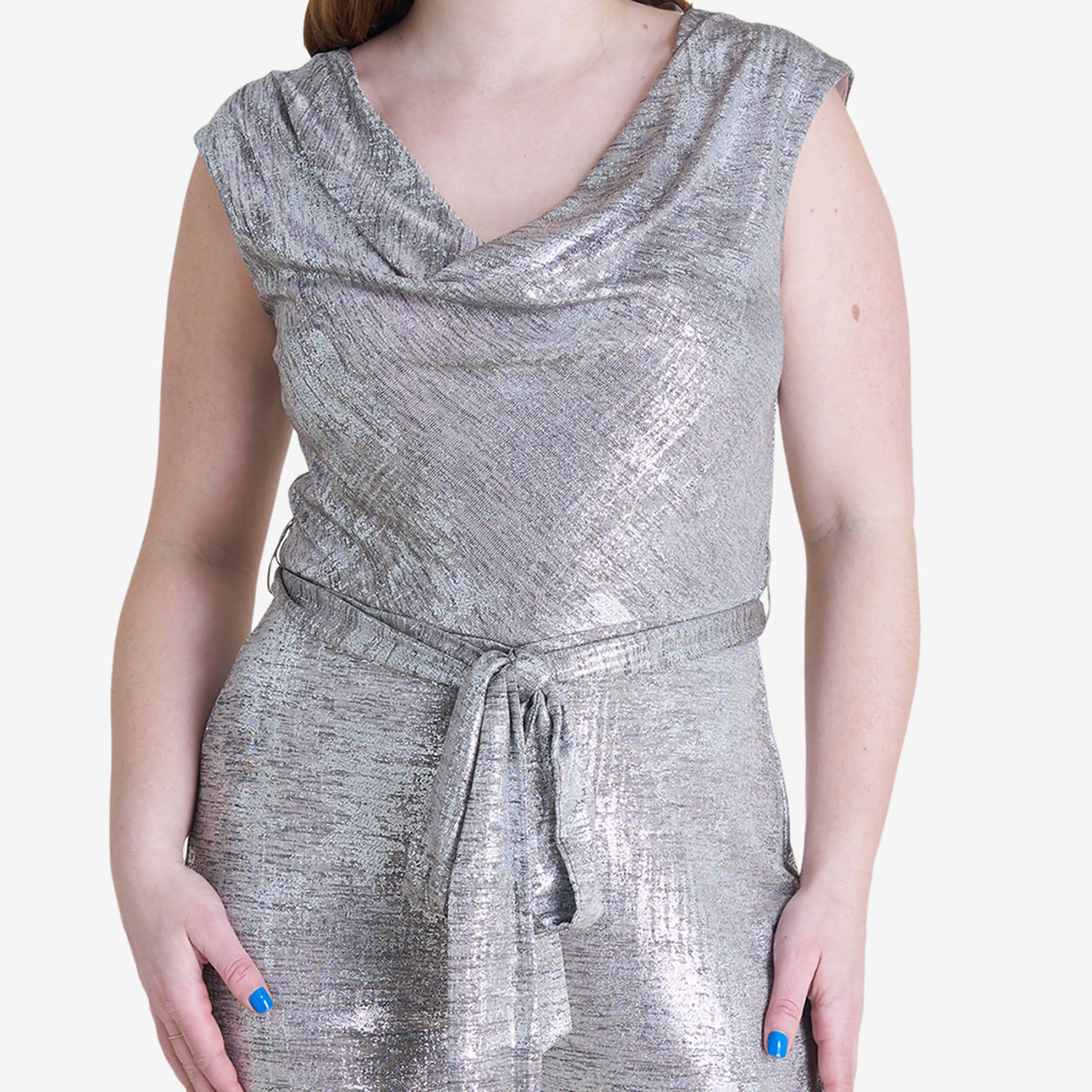 Uptown Flax Foil Print Jumpsuit sold by connected apparel product image thumbnail 5
