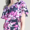 Sunny Magenta Floral Midi Dress sold by connected apparel