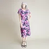 Sunny Magenta Floral Midi Dress sold by connected apparel