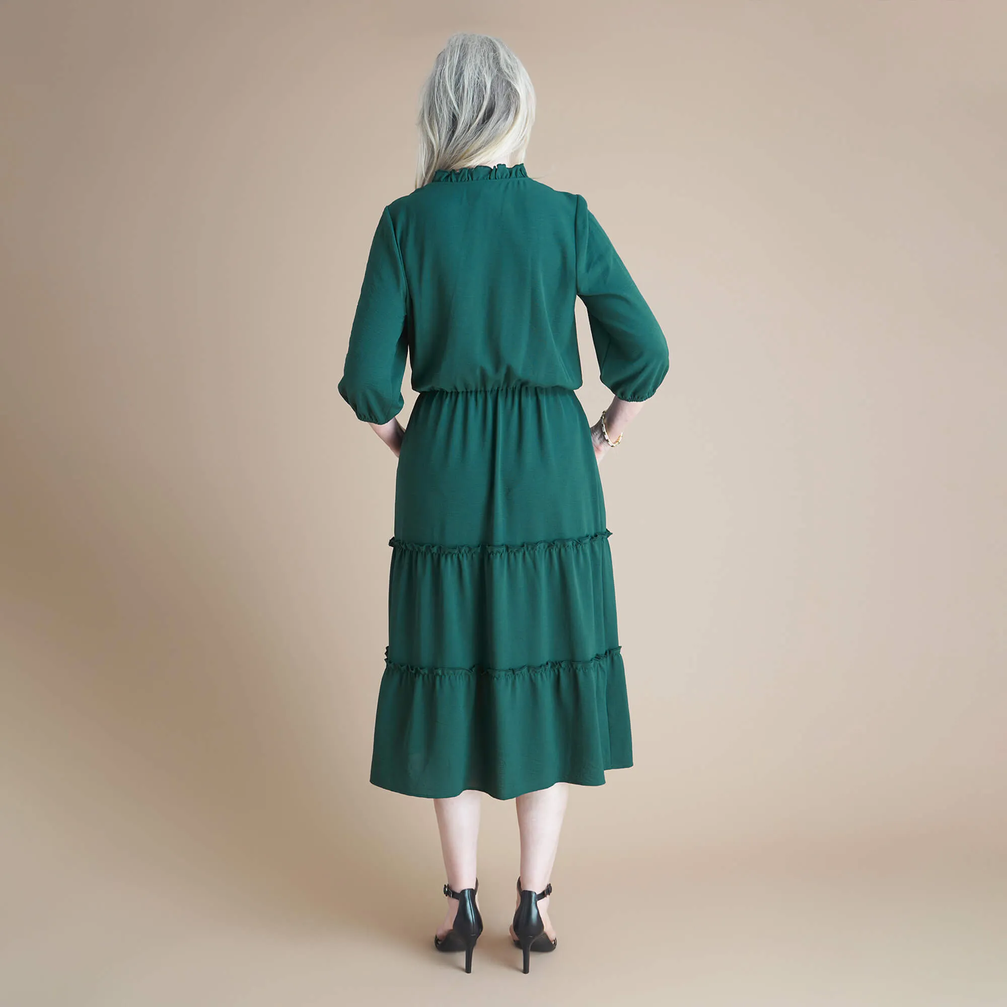 Gabriella Hunter Green Mock Neck Dress sold by connected apparel product image thumbnail 3