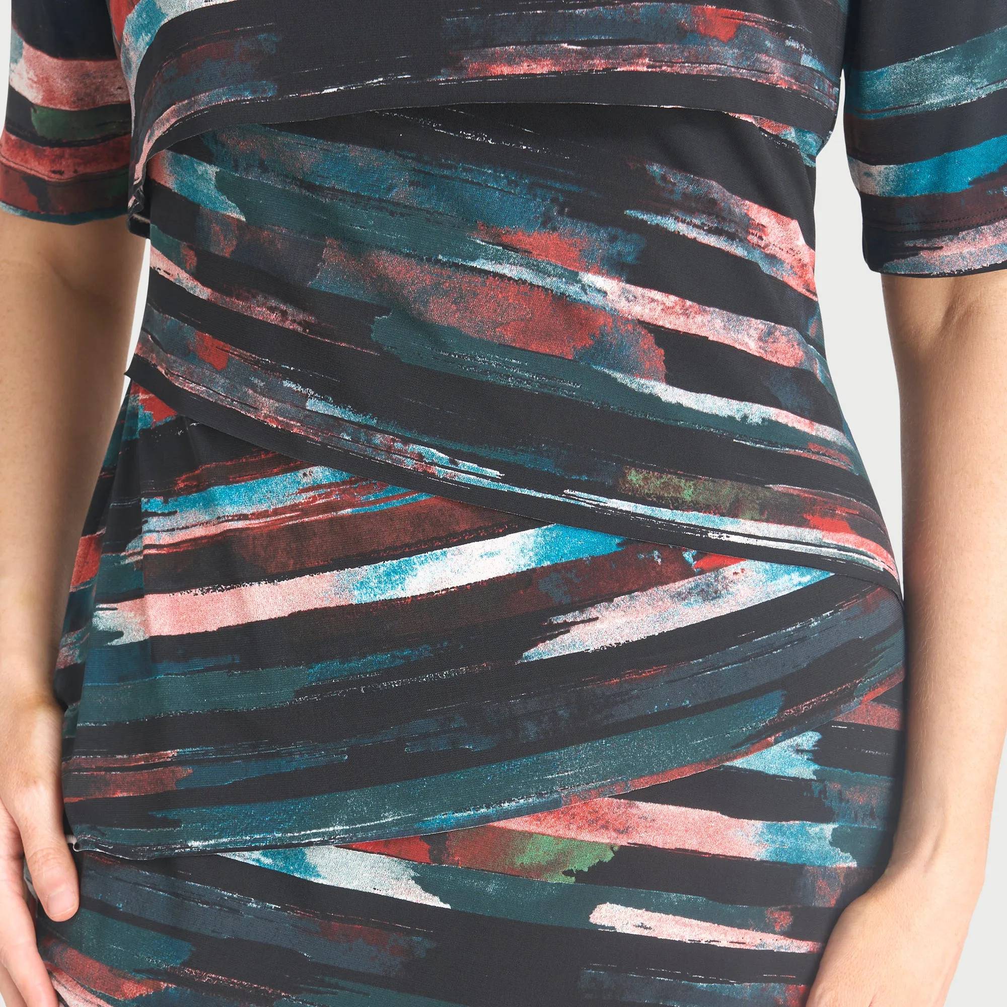 Brandy Mallard Asymmetrical Layer Dress sold by connected apparel product image thumbnail 2