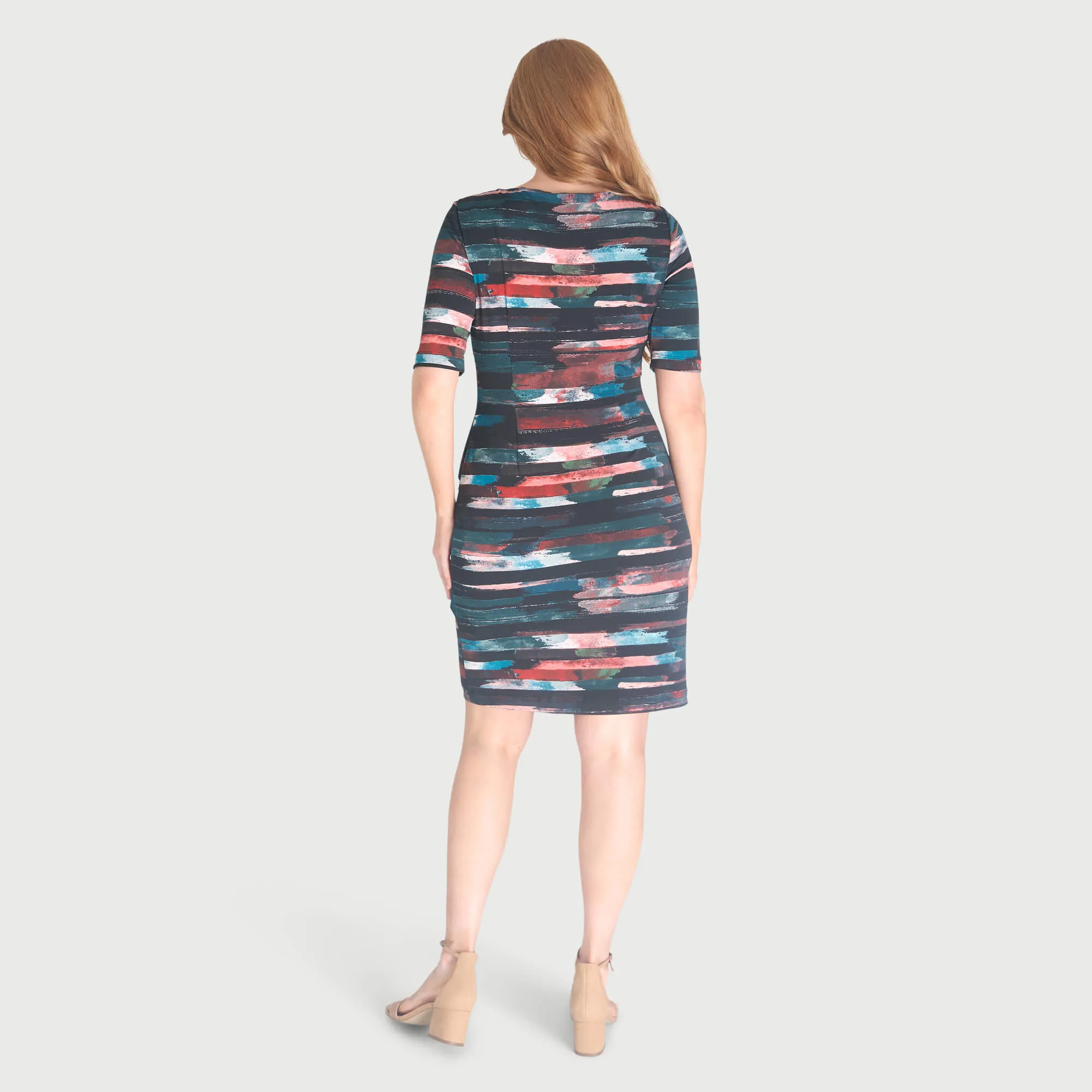 Brandy Mallard Asymmetrical Layer Dress sold by connected apparel product image thumbnail 3