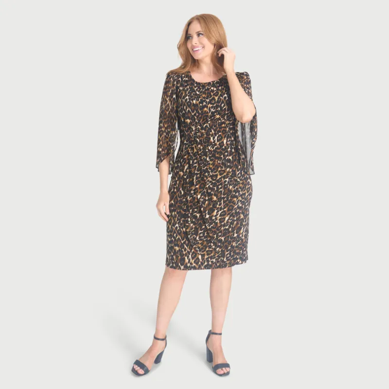 Lisette Spice Faux Wrap Dress sold by connected apparel