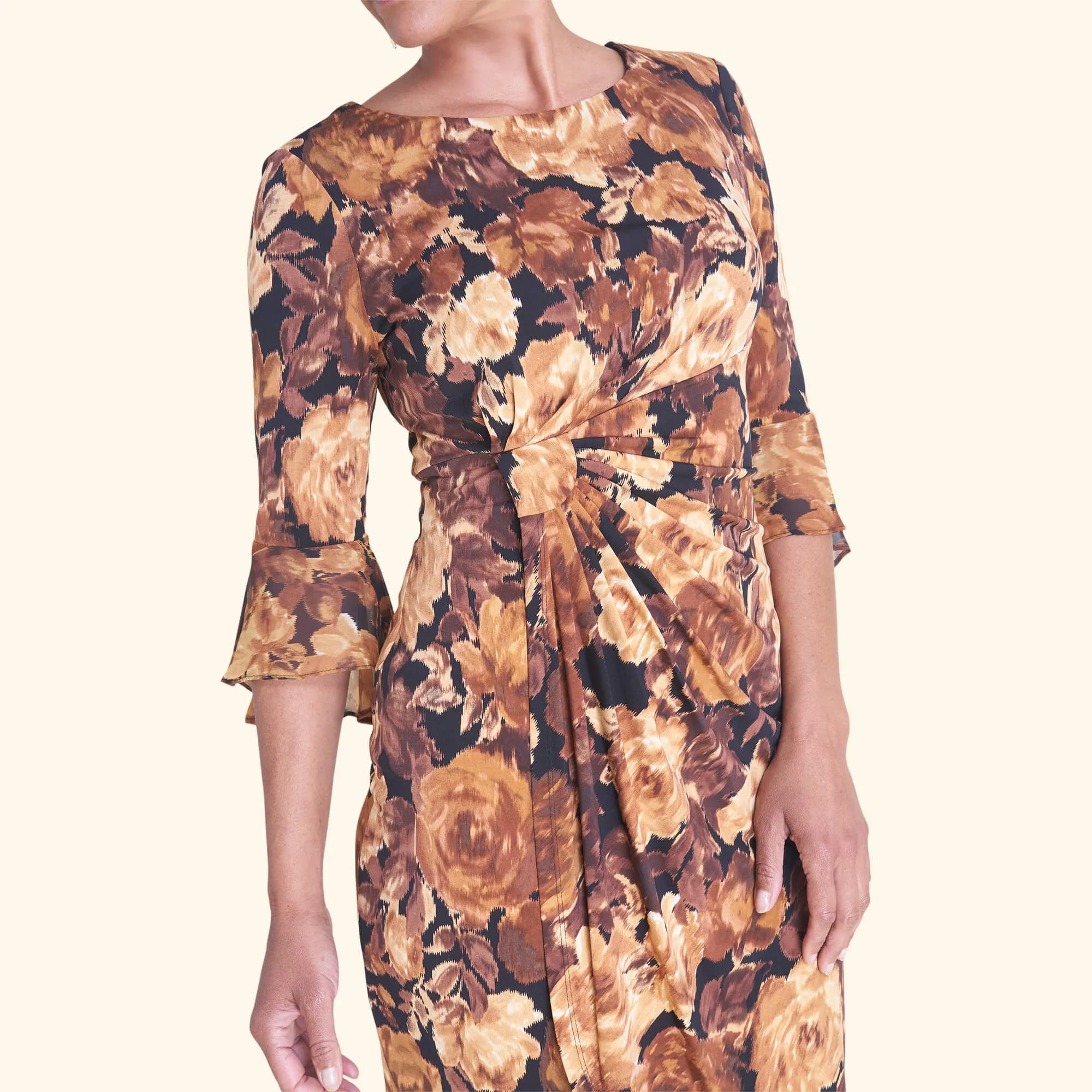 Lisa 2.0 Spice Faux Wrap Dress sold by connected apparel product image thumbnail 2