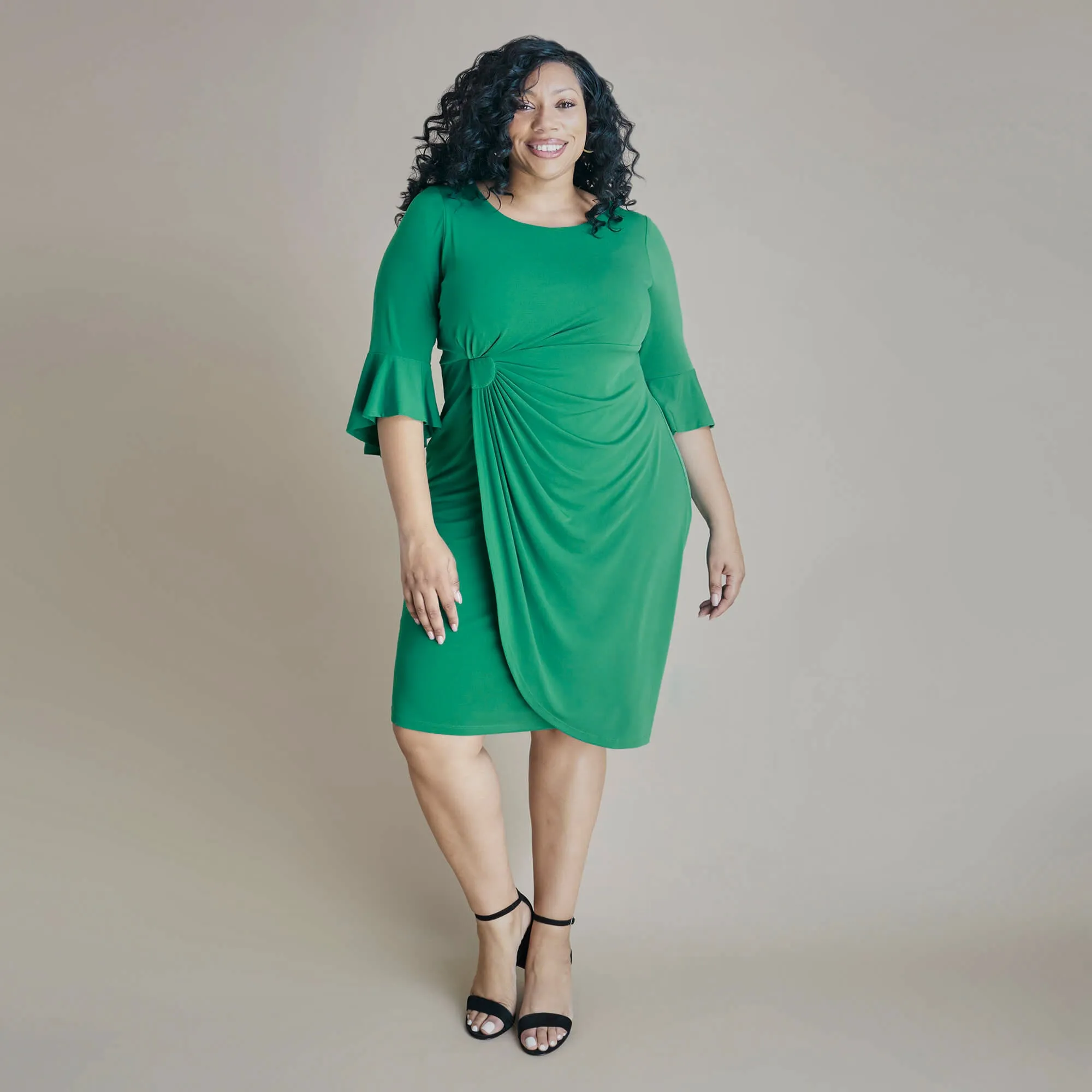 Lisa 2.0 Jade Faux Wrap Dress sold by connected apparel product image thumbnail 5